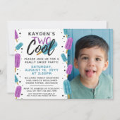 Invitation Photo de la Pop de glace d'été de deux enfants COO (Devant)