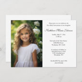 Invitation Photo de la première communion catholique (Devant / Derrière)