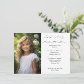 Invitation Photo de la première communion catholique (Debout devant)