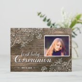 Invitation photo de la première communion de dente (Debout devant)