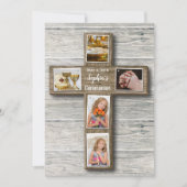 Invitation photo de la première communion Rustic W (Devant)