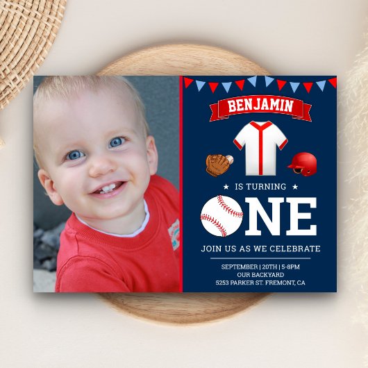 Invitation Photo de la première fête d'anniversaire de la Nav