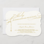 Invitation Photo de la première sainte communion du Rosaire m (Devant)