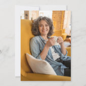 Invitation Photo De La Retraite Florale Rouge Et Or (Dos)