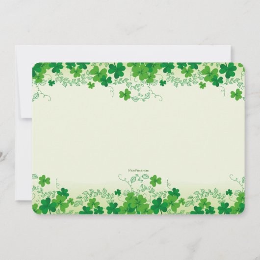 Invitation photo de la Saint Patrick (Dos)