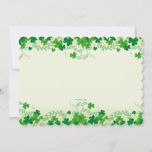 Invitation photo de la Saint Patrick (Dos)