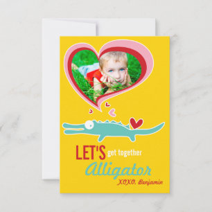 Invitation Photo de la Saint-Valentin en classe d'un alligato