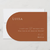 Invitation Photo de la servante de l'arc d'honneur de la roui (Dos)