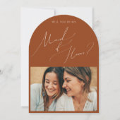 Invitation Photo de la servante de l'arc d'honneur de la roui (Devant)