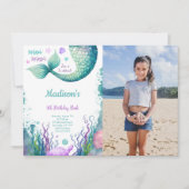 Invitation photo de la sirène du 5e anniversaire (Devant)