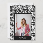 Invitation Photo de la soirée de remise des diplômes Pink Zeb (Dos)