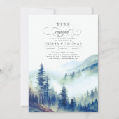Invitation Photo de la soirée d'engagement de Mountain Forest (Devant)