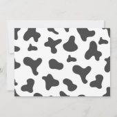 Invitation photo de la vache d'abord anniversaire (Dos)