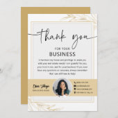 Invitation Photo de l'agent immobilier Gold Modern (Devant / Derrière)