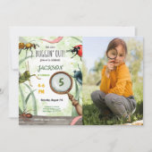 Invitation photo de l'anniversaire de bogue modifi (Devant)