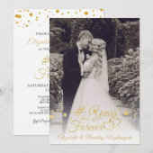 Invitation Photo de l'anniversaire de mariage COURS DE L'ÉTER (Devant / Derrière)