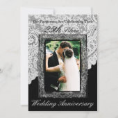 Invitation Photo de l'anniversaire de mariage de 25 ans en ar (Devant)