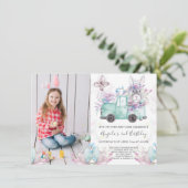 Invitation Photo de l'anniversaire du Bunny Spring (Debout devant)