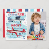 Invitation photo de l'avion (Devant / Derrière)