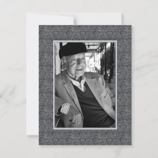 Invitation Photo de l'avis de décès dans le souvenir de Memor (Devant)