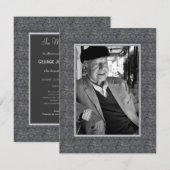 Invitation Photo de l'avis de décès dans le souvenir de Memor (Devant / Derrière)