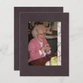 Invitation Photo de l'avis de décès dans le souvenir de Memor (Devant / Derrière)