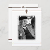 Invitation Photo de l'avis de décès de Memoriam Crucifix (Devant / Derrière)
