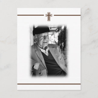 Invitation Photo de l'avis de décès de Memoriam Crucifix