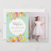 INVITATION PHOTO DE LDS BAPTISM| Fille brillante m (Devant)