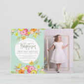 INVITATION PHOTO DE LDS BAPTISM| Fille brillante m (Debout devant)