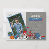 Invitation Photo de l'école maternelle Boy Graduation Party I (Devant)