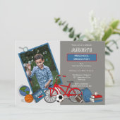 Invitation Photo de l'école maternelle Boy Graduation Party I (Debout devant)