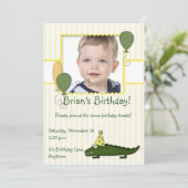 Invitation photo de l'enfant d'Alligator (Debout devant)