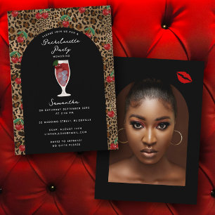 Invitation Photo de l'enterrement de vie de jeune fille Léopa