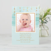 Invitation photo de l'étoile d'anniversaire (Debout devant)