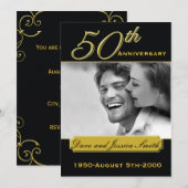 Invitation photo de l'événement du 50e anniversair (Devant / Derrière)