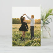 Invitation Photo de l'heure dorée romantique (Debout devant)