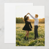 Invitation Photo de l'heure dorée romantique (Devant / Derrière)