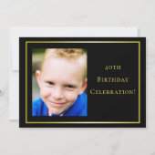 Invitation Photo de l'homme Fête du 40e anniversaire (Devant)