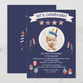 Invitation photo de Little Firecracker (Devant / Derrière)