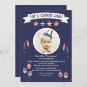 Invitation photo de Little Firecracker (Devant / Derrière)