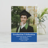 Invitation Photo de l'obtention du diplôme Blue White College (Debout devant)