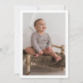 Invitation Photo de l'ours de 1er anniversaire de naissance (Dos)