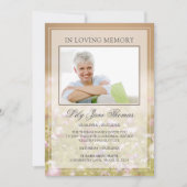 Invitation Photo de Loving Memory Beige Meadow Funeral (Devant)