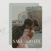 Invitation Photo de lumière moderne QR Code Mariage Date de s (Devant / Derrière)
