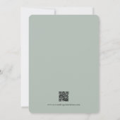 Invitation Photo de lumière moderne QR Code Mariage Date de s (Dos)