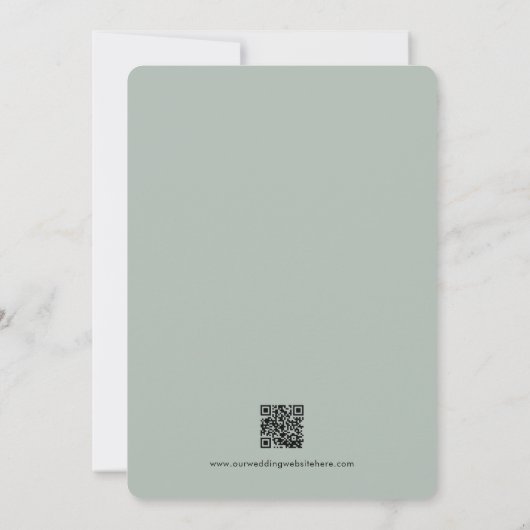 Invitation Photo de lumière moderne QR Code Mariage Date de s (Dos)