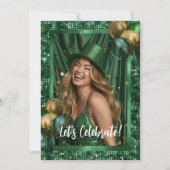 Invitation photo de luxe Green St Patrick's Day (Devant)