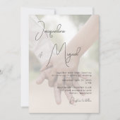 Invitation Photo de main de mariage sans parents (Devant)