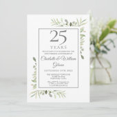Invitation Photo de mariage 25e anniversaire de mariage Argen (Debout devant)